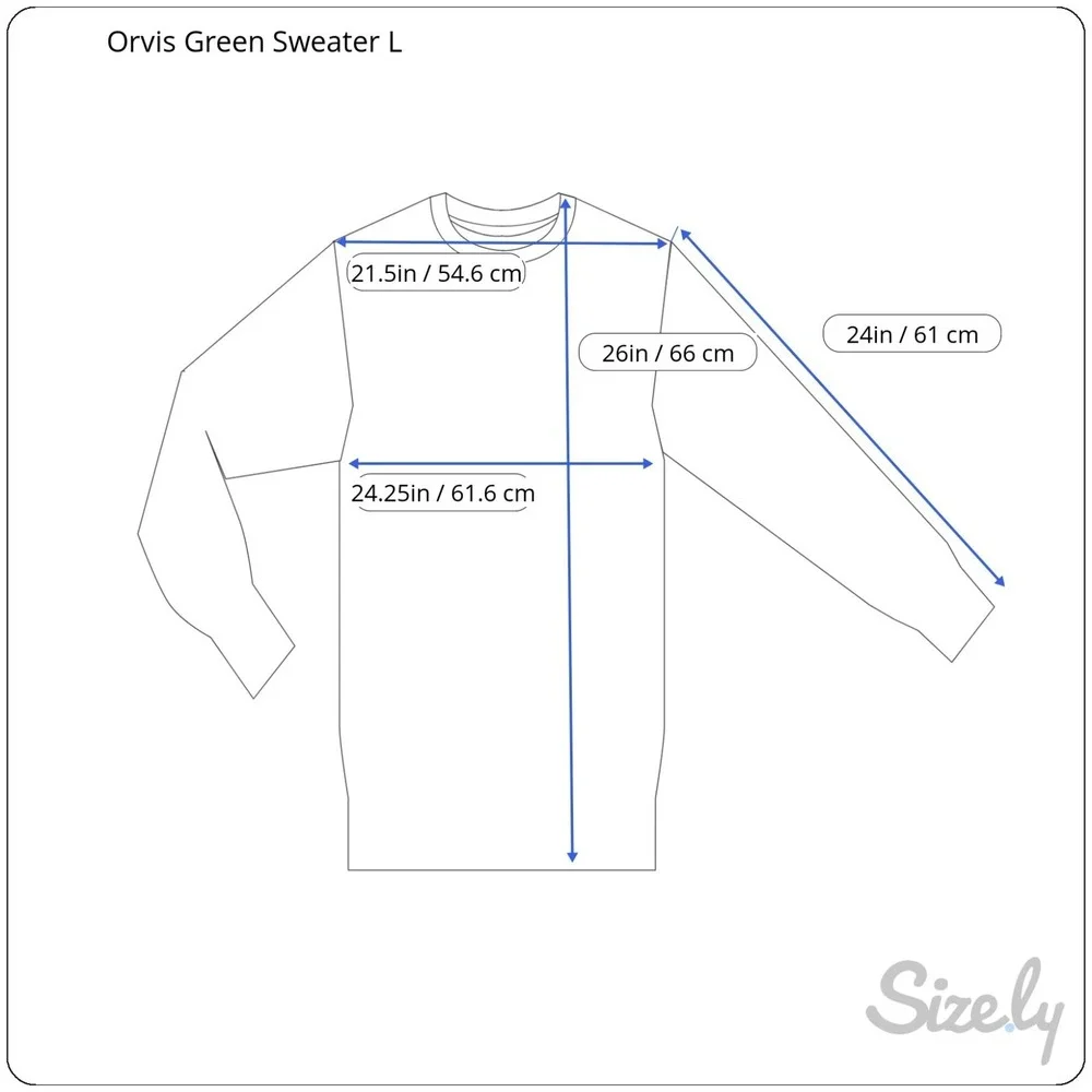 Orvis Mens Green Flecked Wool 1/4 Zip Sweater‎ w. Pockets L